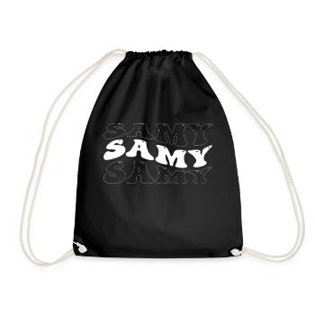 Drôle Samy Groovy 4 Hommes Femmes Cool Samy Tie Dye - Sac de sport léger - noir - Devant