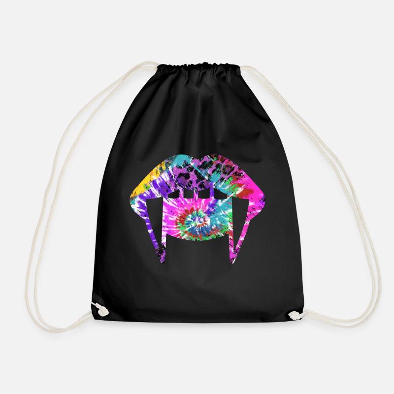 Groovy Vampirelips pink purple - Turnbeutel - Schwarz