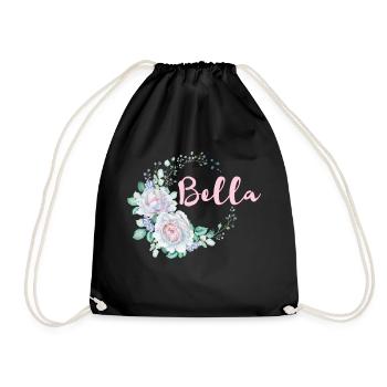 For Bella - Drawstring Bag - black - Front