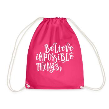 Impossible Things - Drawstring Bag - fuchsia - Front