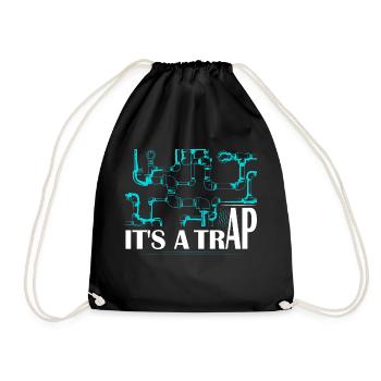 It's A Pipefitter Wrench Plumber - Drawstring Bag - black - Front