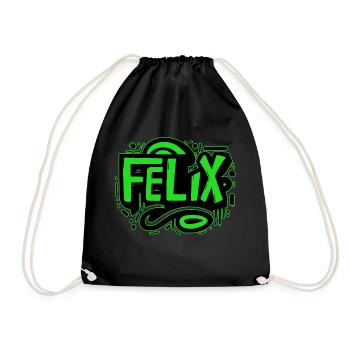 Felix Nom Graffiti vert - Sac de sport léger - noir - Devant