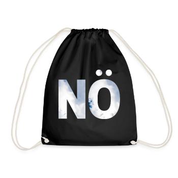 NO. One shirt, one word. - Drawstring Bag - black - Front