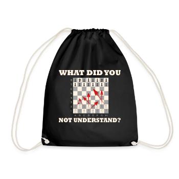Qu’est-ce que vous n’avez pas compris ? Coups d’échecs - Sac de sport léger - noir - Devant