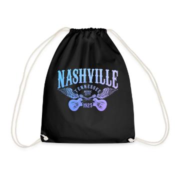 Nashville Tennessee Country Music City - Turnbeutel - Schwarz - Vorne