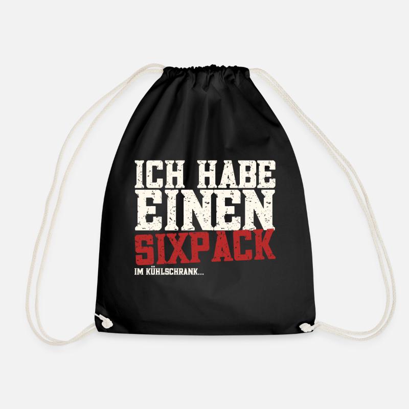 Ich habe einen Sixpack - Turnbeutel - Schwarz