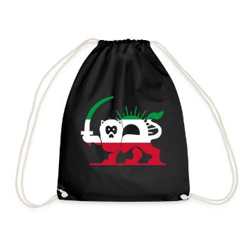 Shir o Khorshid - Conception persane (iran) - Sac de sport léger - noir - Devant
