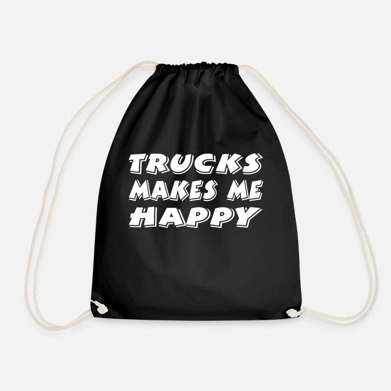 Truck - Drawstring Bag - black