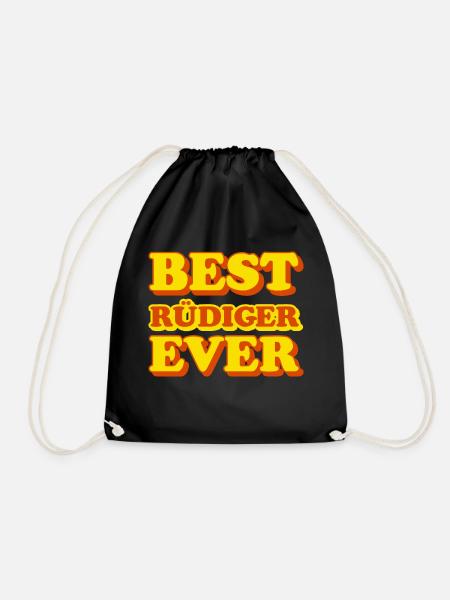 Rüdiger Vorname Lustiges Geschenk - Turnbeutel - Schwarz