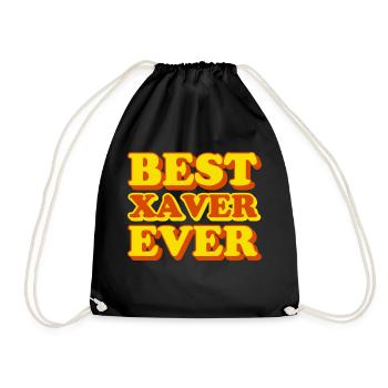 Funny gift with first name Xaver - Drawstring Bag - black - Front