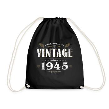 79 Jahre alter Jahrgang 1945 Limitierte Auflage 79. - Turnbeutel - Schwarz - Vorne