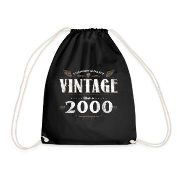 24 Years Old Vintage 2000 Limited Edition 24th - Drawstring Bag - black - Front