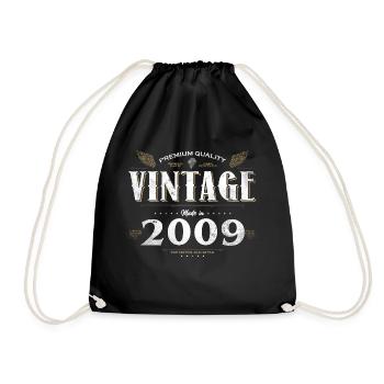 15 Jahre alter Jahrgang 2009 Limitierte Auflage 15. - Turnbeutel - Schwarz - Vorne