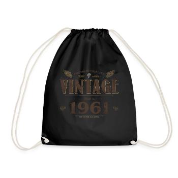 63 Years Old Vintage 1961 Limited Edition 63rd - Drawstring Bag - black - Front
