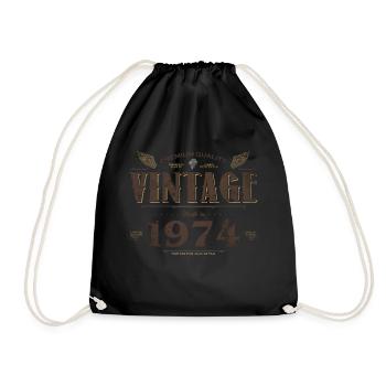 50 Years Old Vintage 1974 Limited Edition 50th - Drawstring Bag - black - Front
