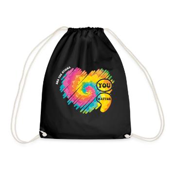 Mental Health Matters - Semicolon Mental Health - Drawstring Bag - black - Front