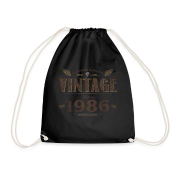 38 Jahre alter Jahrgang 1986 Limitierte Auflage 38. - Turnbeutel - Schwarz - Vorne