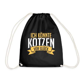 Ich Bin So Gut Drauf Ich Könnte Kotzen - Turnbeutel - Schwarz - Vorne