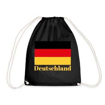Deutschland Germany Flag German Pride - - Drawstring Bag - black - Front