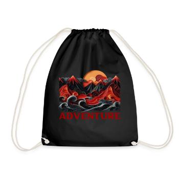 Adventure - Turnbeutel - Schwarz - Vorne