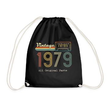 1979 Original 1979 Vintage Vintage Retro Jahrestag - Turnbeutel - Schwarz - Vorne