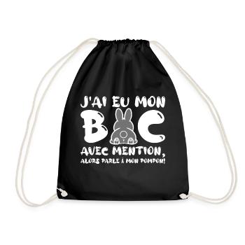 J'ai eu mon BAC Félicitations Nouveau Bachelier - Sac de sport léger - noir - Devant