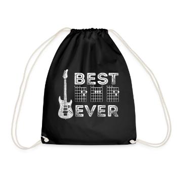 Bester Gitarrenvater aller Zeiten - Vatertag Bester Papa - Turnbeutel - Schwarz - Vorne