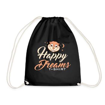 Sweet Dreams shirt - Happy Dreams T shirt - Drawstring Bag - black - Front