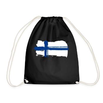 Finlande Drapeau Scandinavie - Sac de sport léger - noir - Devant