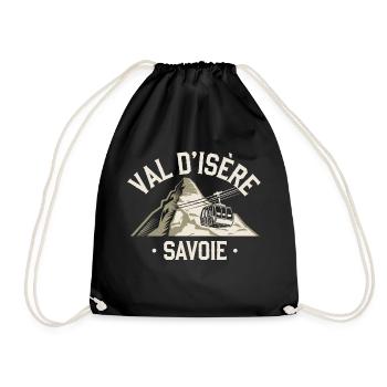 Val d'Isère - Savoie - Sac de sport léger - noir - Devant