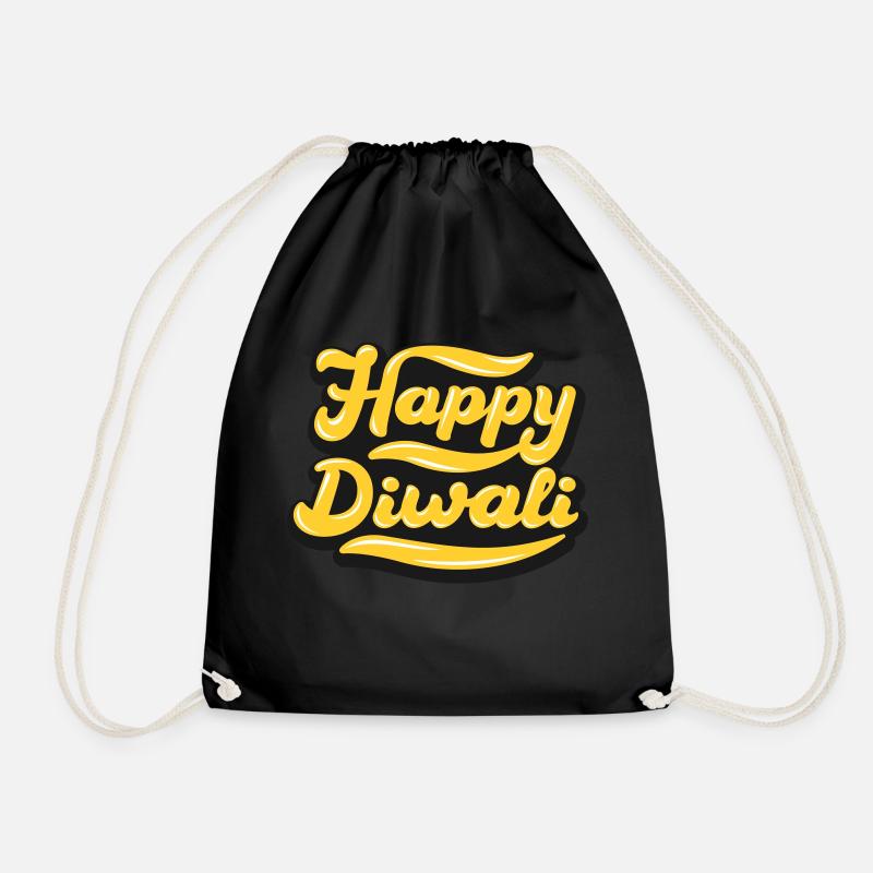 Frohes Diwali | Diwali | Kunst 02 - Turnbeutel - Schwarz