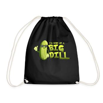 Je suis une sorte de cornichon végétalien au concombre à l’aneth - Sac de sport léger - noir - Devant