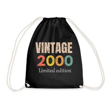 Vintage 2000 Limited Edition - Drawstring Bag - black - Front