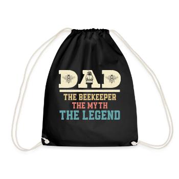 Dad The Beekeeper The Myth The Legend Beekeeping A - Turnbeutel - Schwarz - Vorne