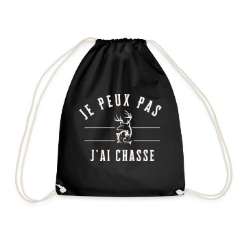 I can't I hunted - Drawstring Bag - black - Front