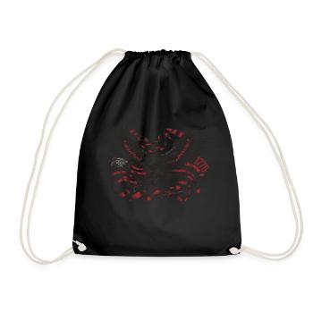 American USA Freedom Justice Fighter Abe 1776 - Drawstring Bag - black - Front