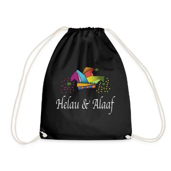 colorful jester's head, carnival costume - Drawstring Bag - black - Front
