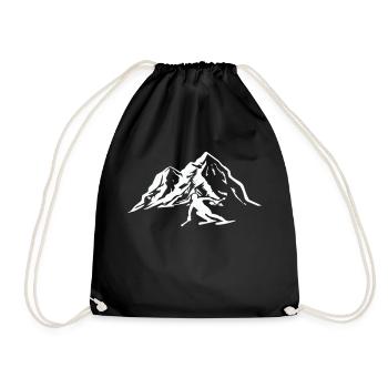 ski berge 1 - Turnbeutel - Schwarz - Vorne