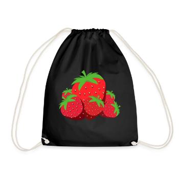Strawberrys - Turnbeutel - Schwarz - Vorne