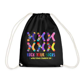 Rock Your Socks World Down Syndrome Awareness Day - Sac de sport léger - noir - Devant
