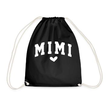 Mimi Love Heart Design für Großmütter - Turnbeutel - Schwarz - Vorne