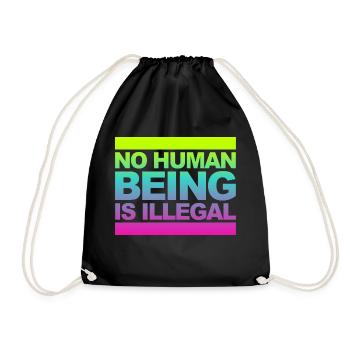 aucun humain n’est illégal - The Original - Sac de sport léger - noir - Devant