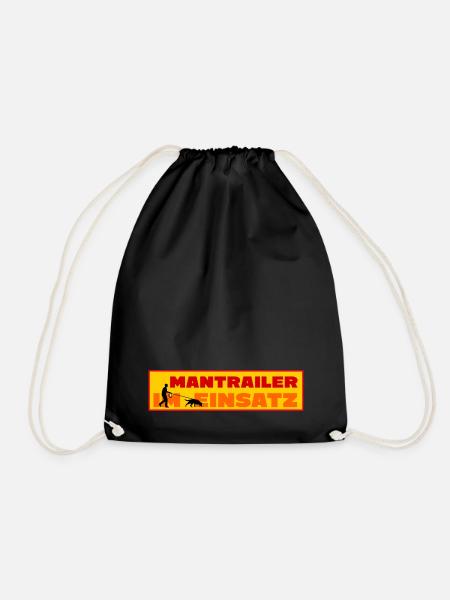 Mantrailer im Einsatz (Mann) - Turnbeutel - Schwarz
