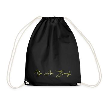 You Are Enough - Drawstring Bag - black - Front