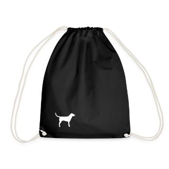 Labrador Hund white - Turnbeutel - Schwarz - Vorne