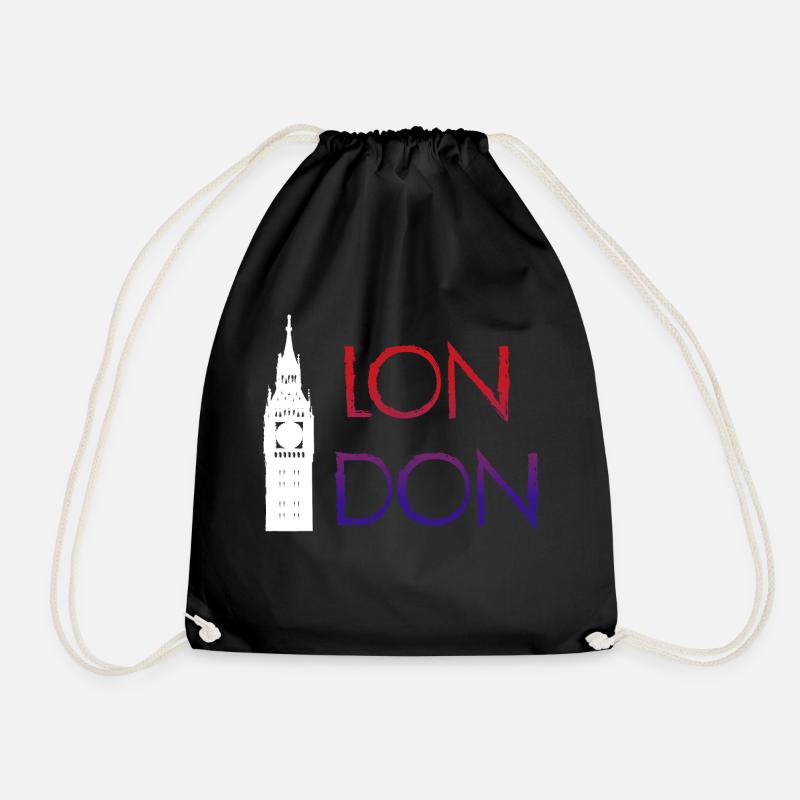 London - Drawstring Bag - black