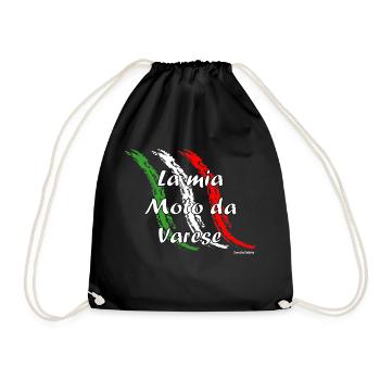 la_mia_moto_varese_white - Drawstring Bag - black - Front