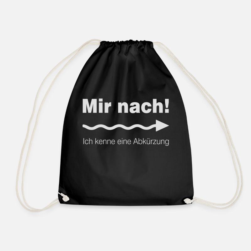 Ich kenne eine Abkürzung - Turnbeutel - Schwarz