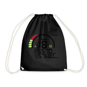 counter anniversary years 18 years - Drawstring Bag - black - Front
