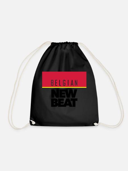 Belgian New Beat Official Pinbadge 32 mm - Drawstring Bag - black